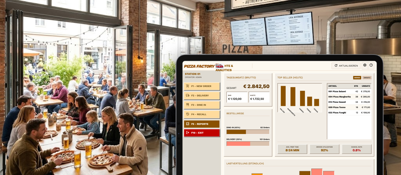 Pizza Factory POS - sales and reporting analytics